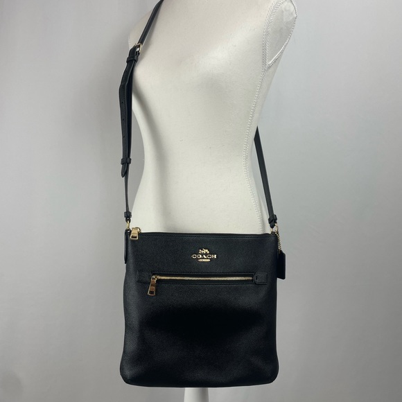 Coach Handbags - Coach Rowan File Crossbody Bag, Black/Gold